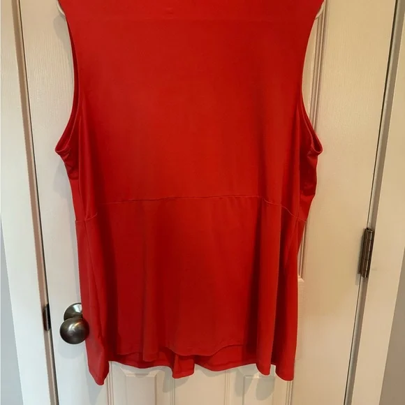 Michael Kors 1x Tangerine Sleeveless Blouse - Picture 2 of 7
